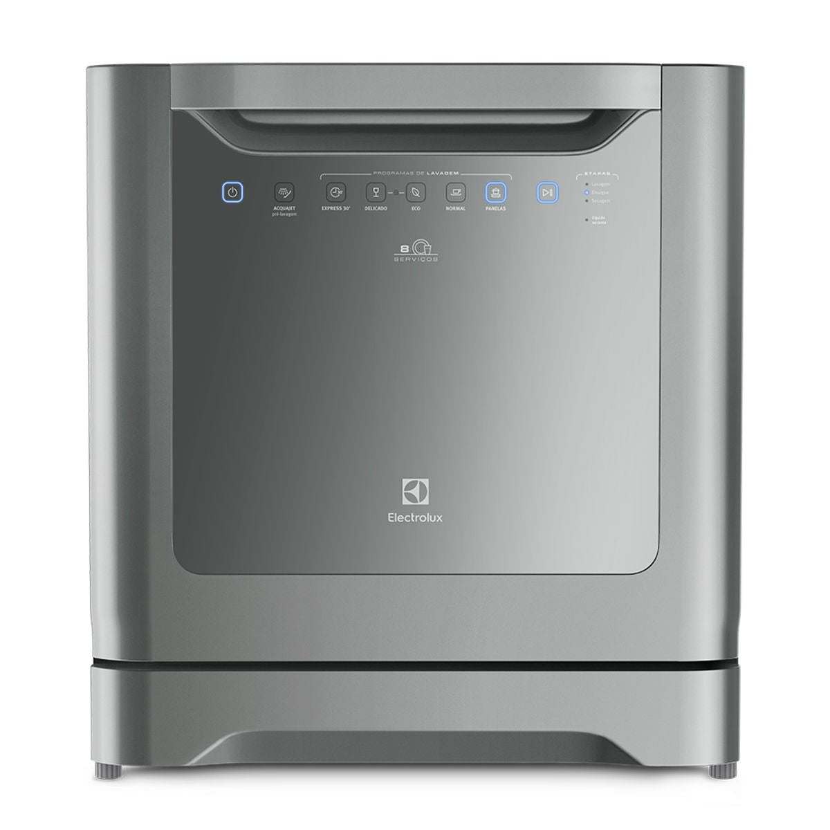 Lave-linge compact Electrolux pour 8 personnes en inox avec programme Eco (LE08S)