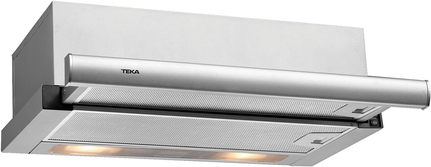 Teka TL 6310 - Campana Extractora Telescópica o Extraplana 60 cm, Doble Turbina 2 Velocidades, Color Acero Inoxidable