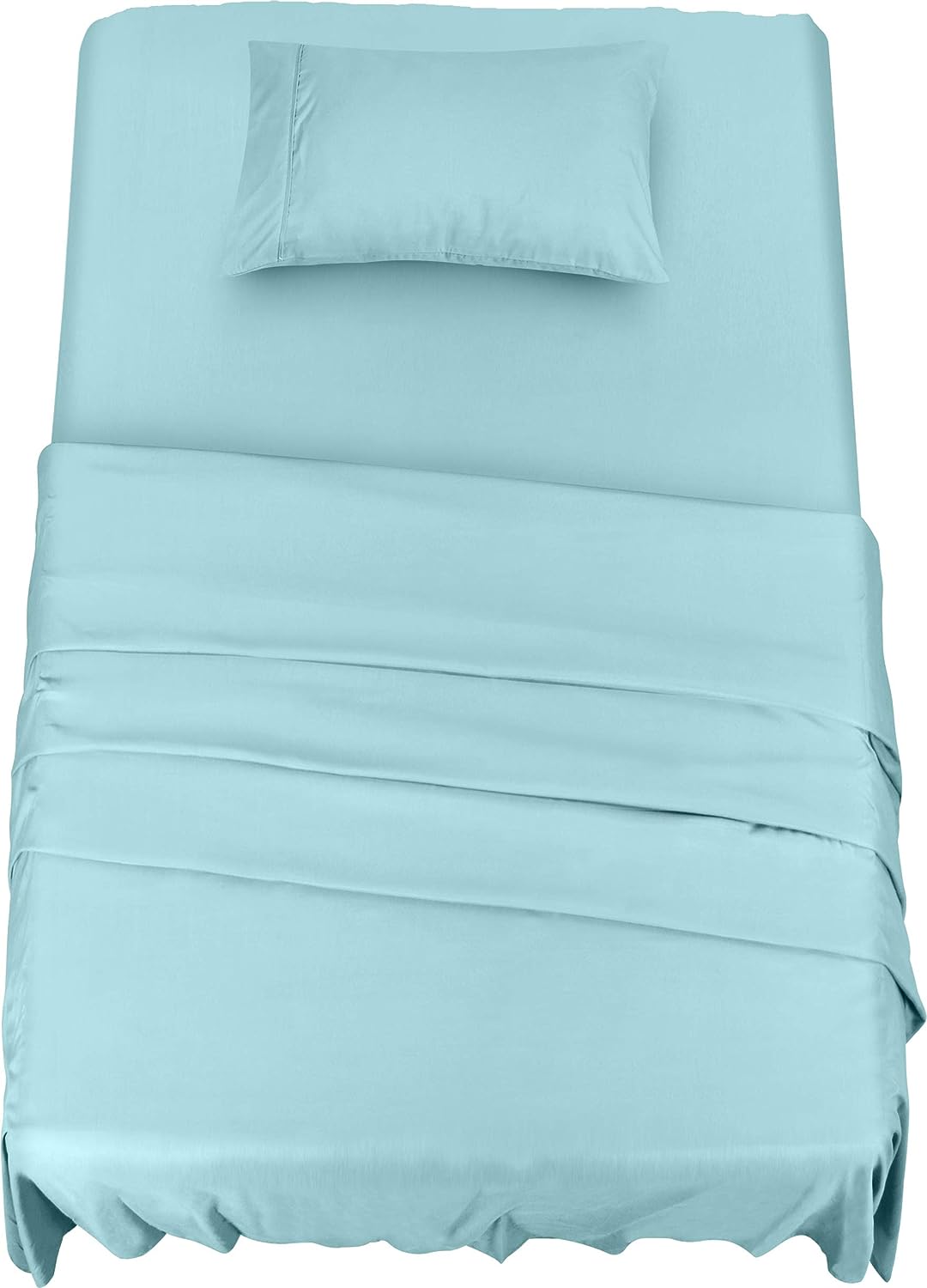 Utopia Literie Parure de Lit - Microfibre Brossée - Draps et Taies d'oreiller (Lit 150, Gris)