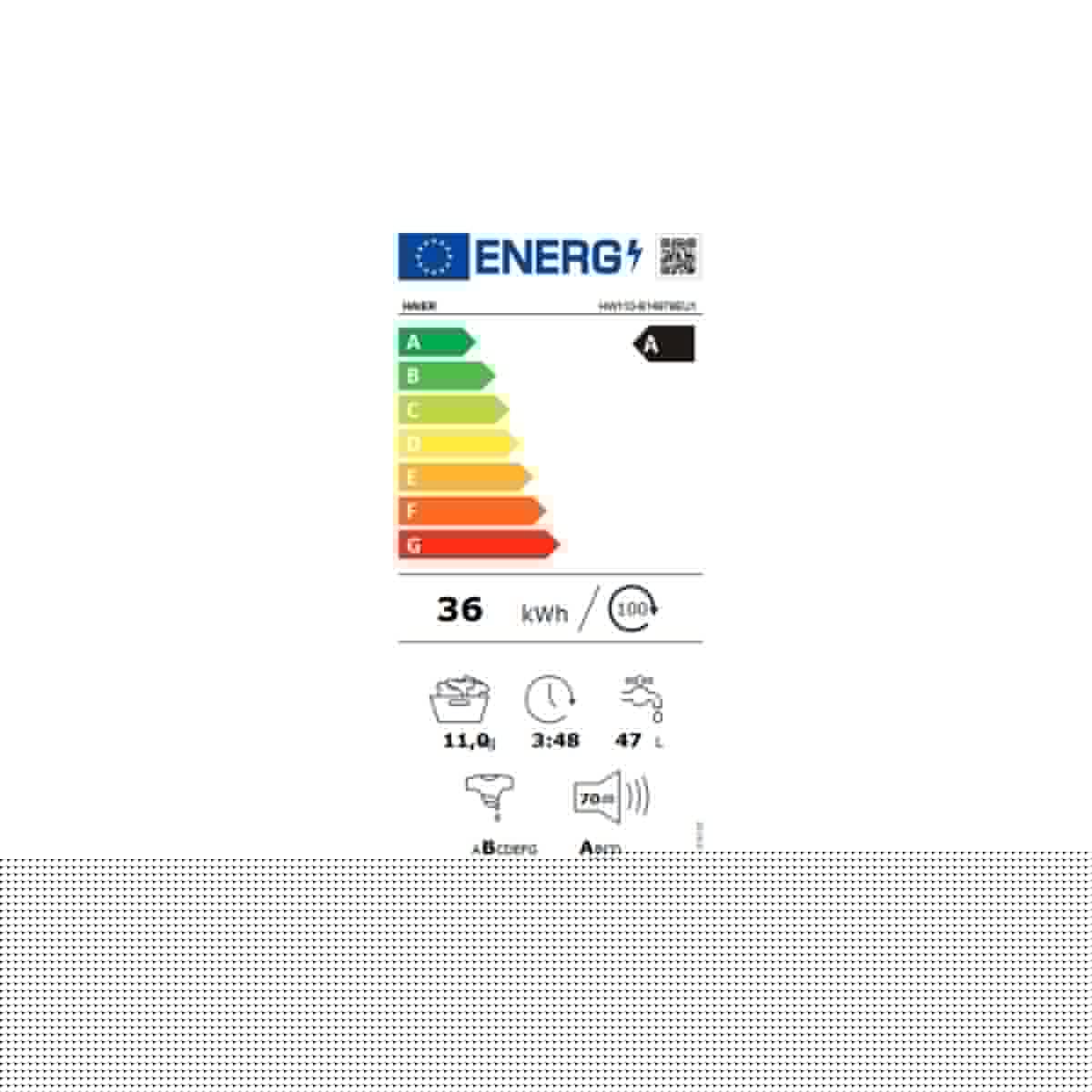 LAVADORA HAIER HW110B14979EUGIB DE 60CM 11KG 1400RPM