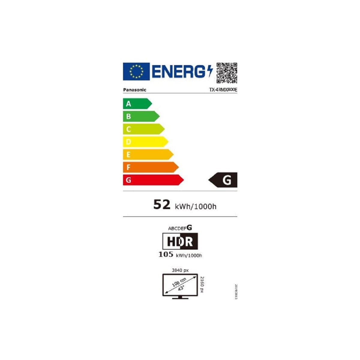 TELEVISOR PANASONIC TX43MX800 DE 43" 4K LED