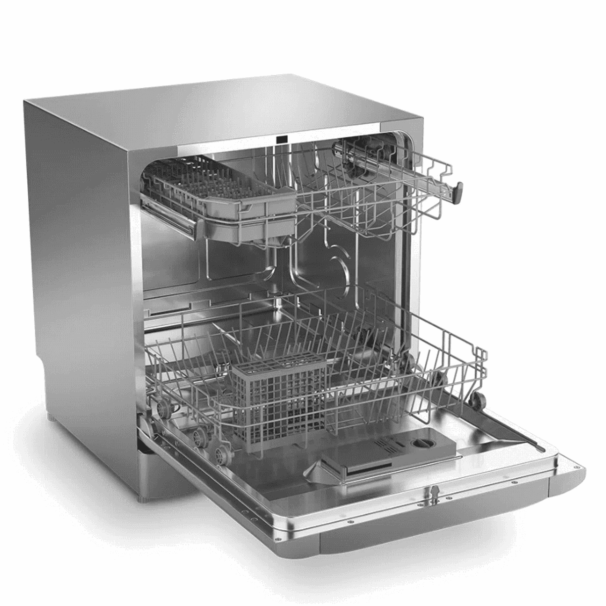 Lave-linge compact Electrolux pour 8 personnes en inox avec programme Eco (LE08S)
