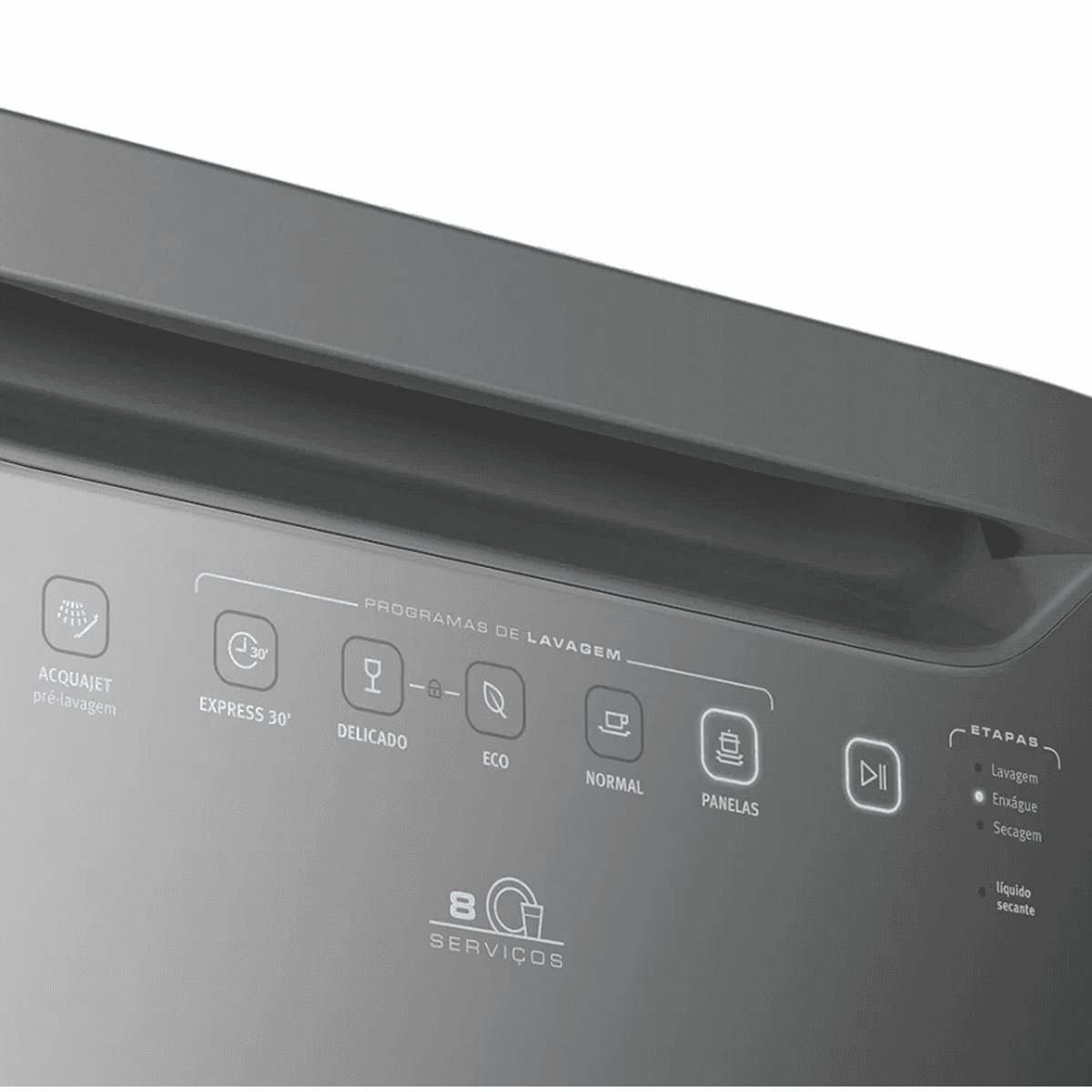 Lave-linge compact Electrolux pour 8 personnes en inox avec programme Eco (LE08S)