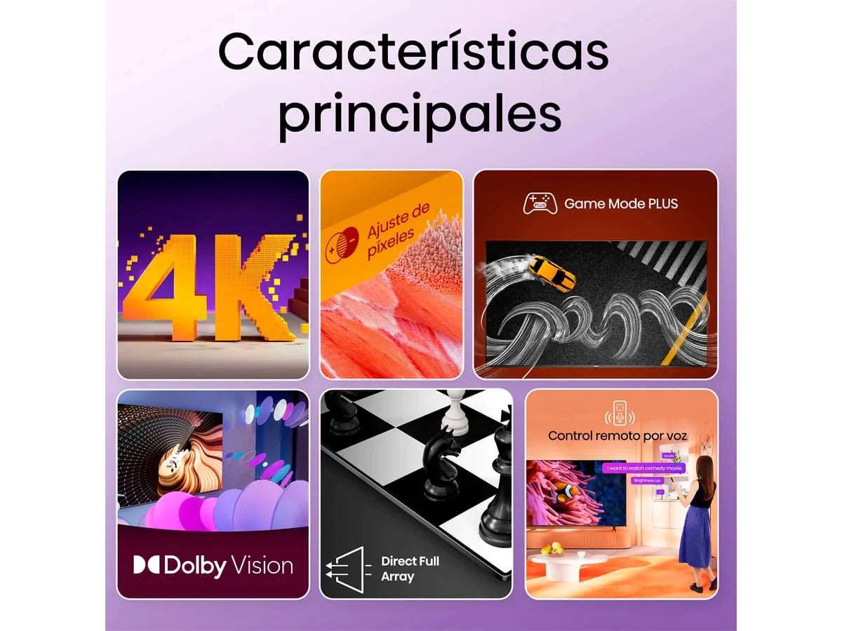Hisense 55A6K UHD 4K,VIDAA Smart TV, 55 Pulgadas, Dolby Vision, Modo juego Plus, DTS Virtual X, control por voz televisor (2023) [Clase de eficiencia energética G]