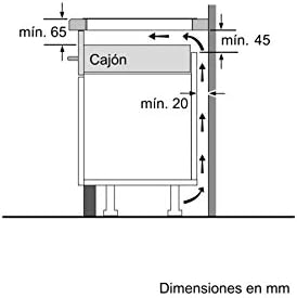 Balay 3EB865FR - Plaque à induction, largeur 60 cm, façade avant, 3 zones induction, zone biseautée 28 cm, commande tactile, noir
