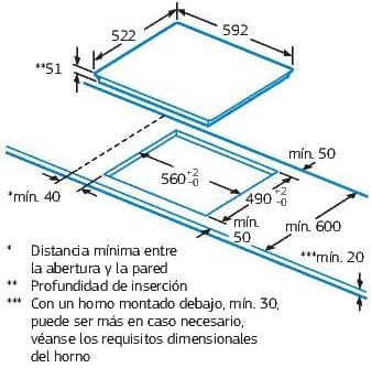 Balay 3EB865FR - Plaque à induction, largeur 60 cm, façade avant, 3 zones induction, zone biseautée 28 cm, commande tactile, noir