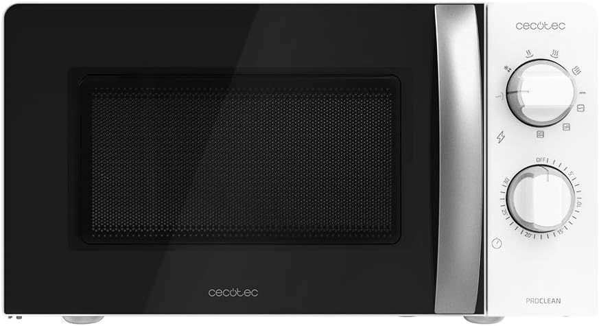 Micro-ondes Cecotec ProClean 3010. 700 W, capacité 20 L, revêtement Ready2Clean, technologie 3DWave, mode décongélation, 6 niveaux de puissance, minuterie 30 min