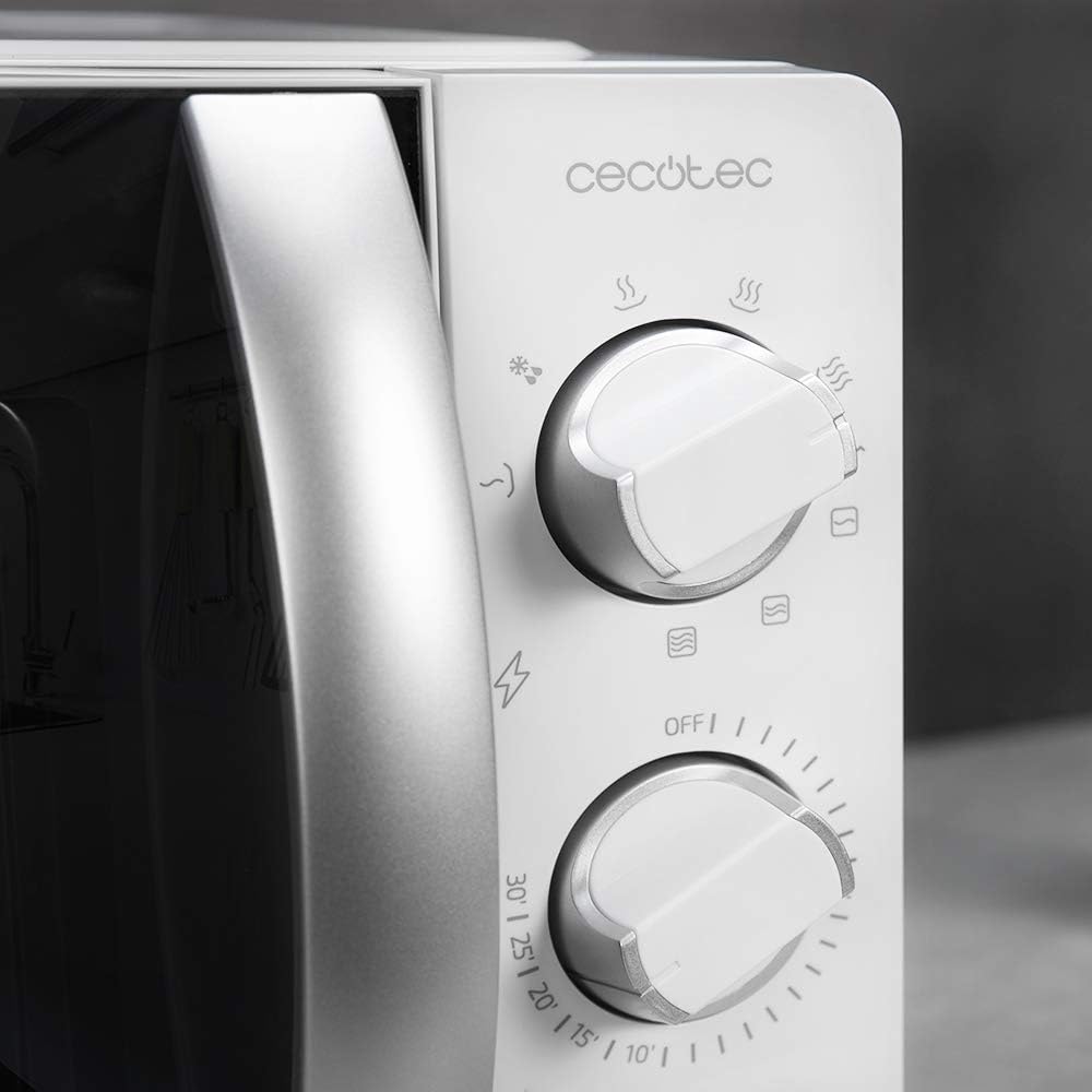 Micro-ondes Cecotec ProClean 3010. 700 W, capacité 20 L, revêtement Ready2Clean, technologie 3DWave, mode décongélation, 6 niveaux de puissance, minuterie 30 min