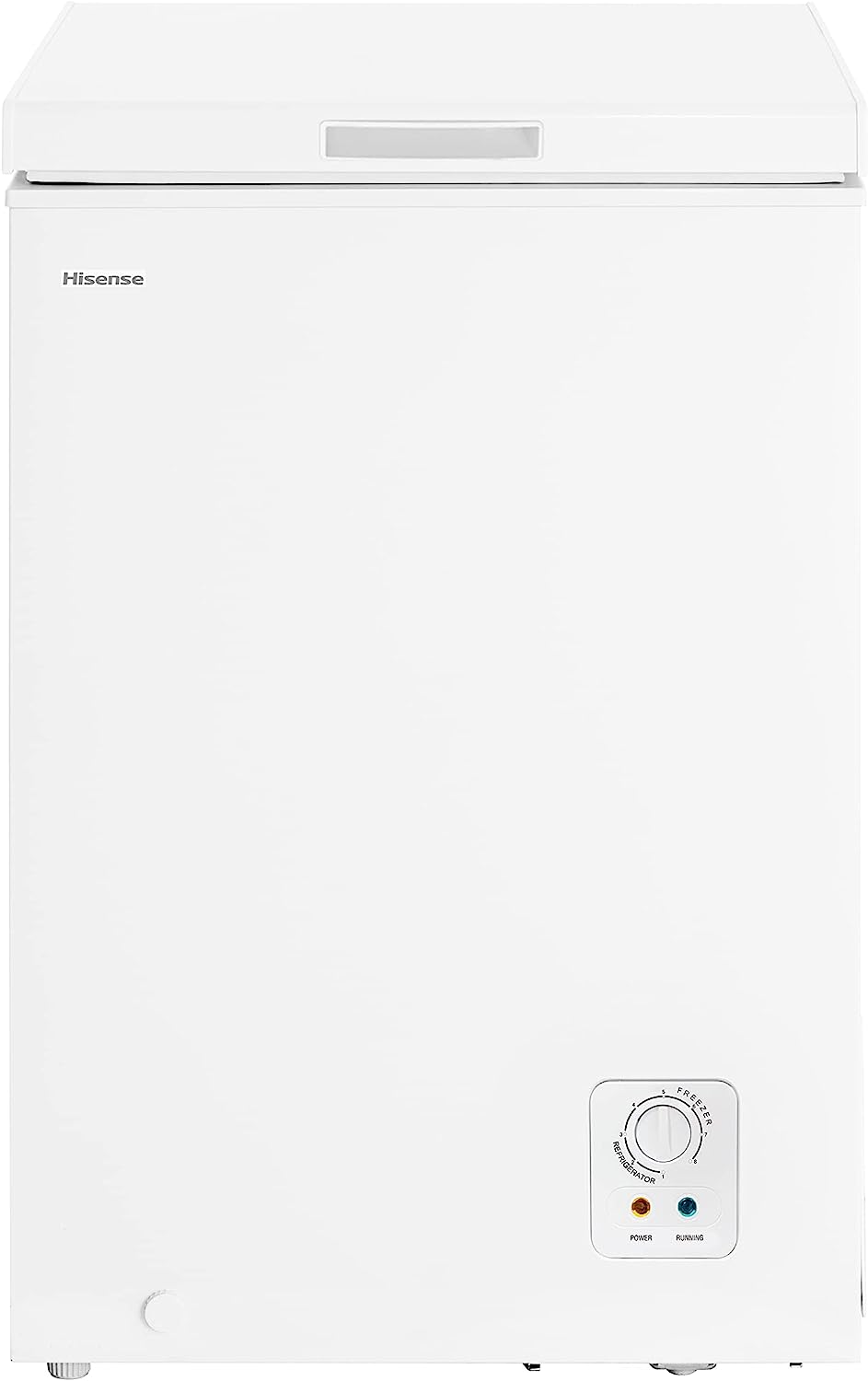Hisense FT184D4AWF - Congélateur coffre horizontal, panier avec poignée, double fonction convertible en mode réfrigérateur, capacité nette 142 L, silencieux 38 dBA, blanc