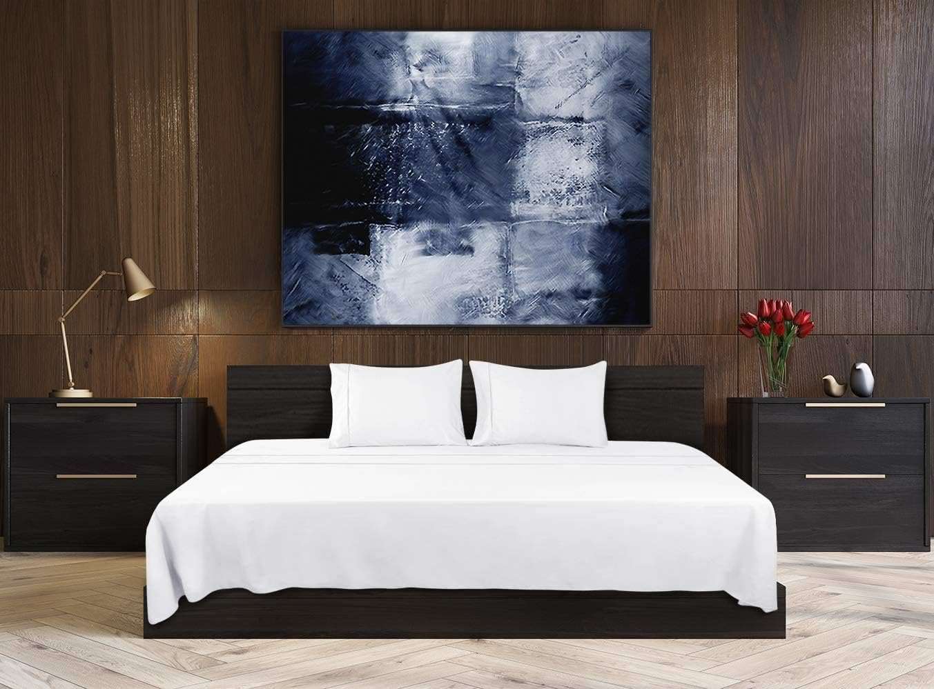 Utopia Literie Parure de Lit - Microfibre Brossée - Draps et Taies d'oreiller (Lit 150, Gris)