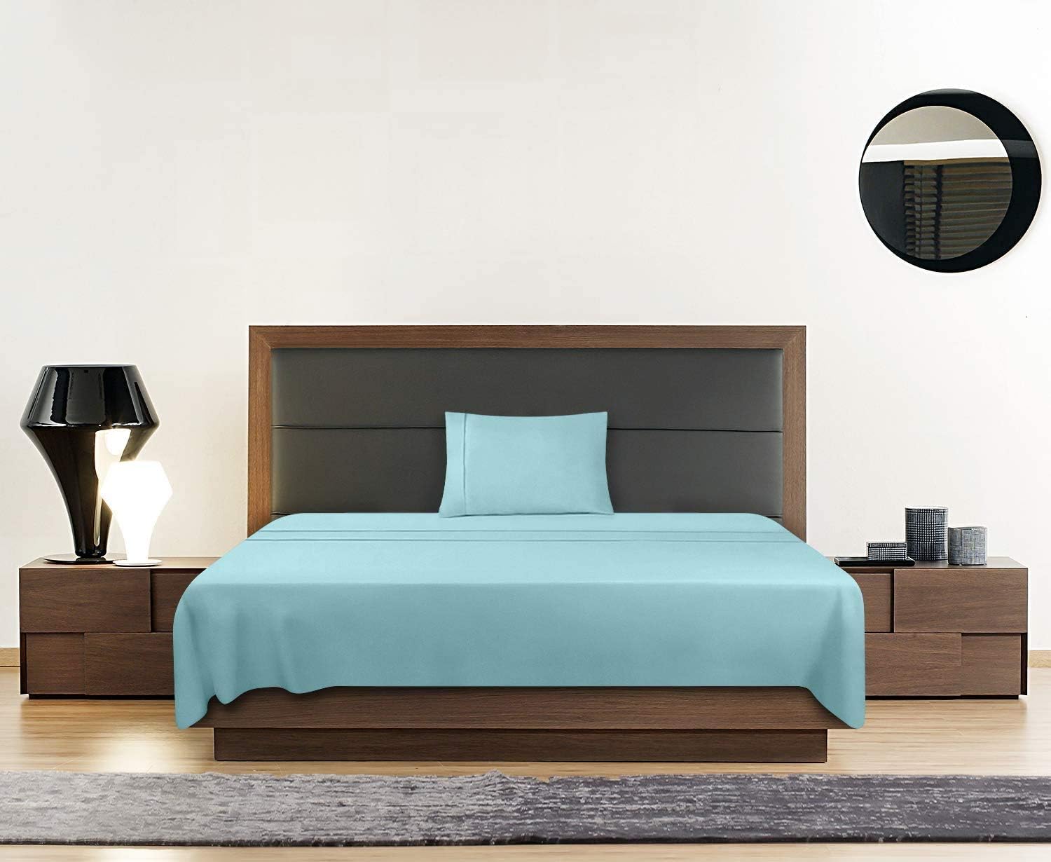 Utopia Literie Parure de Lit - Microfibre Brossée - Draps et Taies d'oreiller (Lit 150, Gris)