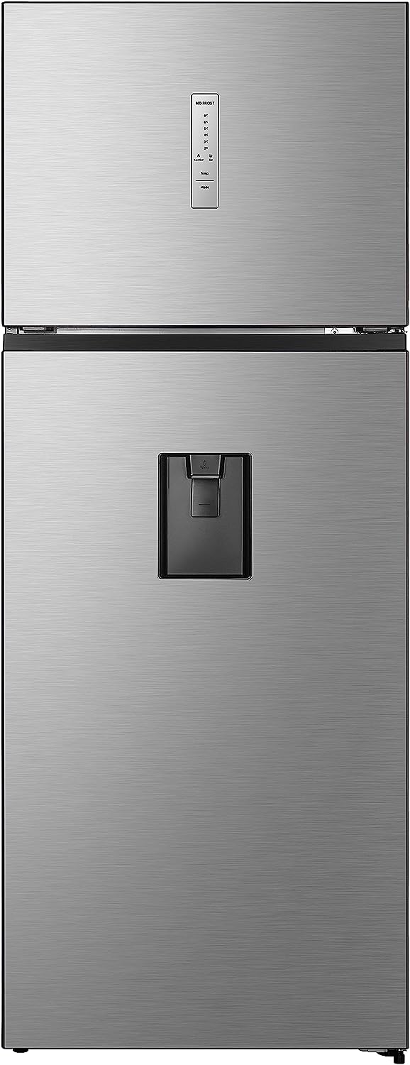 Hisense RT267D4AWF - Réfrigérateur deux portes, Capacité 205 L nette, Cyclique, Hauteur 143 cm, Poignée intégrée, Portes réversibles, Congélateur 4 étoiles, Silencieux 40 dBA, Couleur Blanc