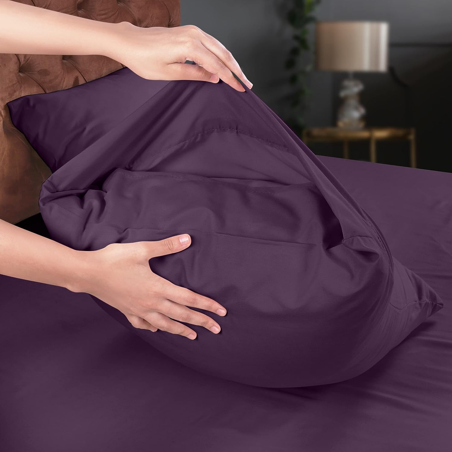 Utopia Literie Parure de Lit - Microfibre Brossée - Draps et Taies d'oreiller (Lit 150, Gris)