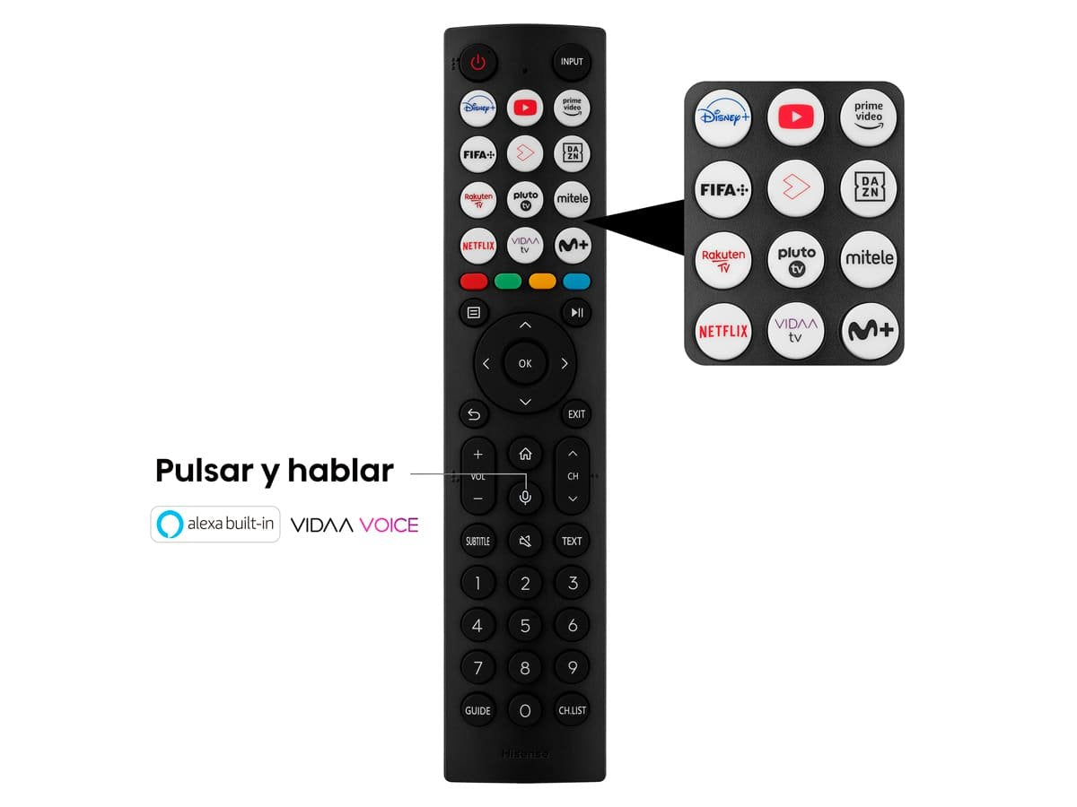 Hisense 55A6K UHD 4K,VIDAA Smart TV, 55 Pulgadas, Dolby Vision, Modo juego Plus, DTS Virtual X, control por voz televisor (2023) [Clase de eficiencia energética G]