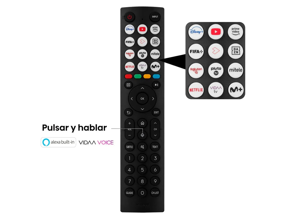 Hisense 55A6K UHD 4K,VIDAA Smart TV, 55 Pulgadas, Dolby Vision, Modo juego Plus, DTS Virtual X, control por voz televisor (2023) [Clase de eficiencia energética G]
