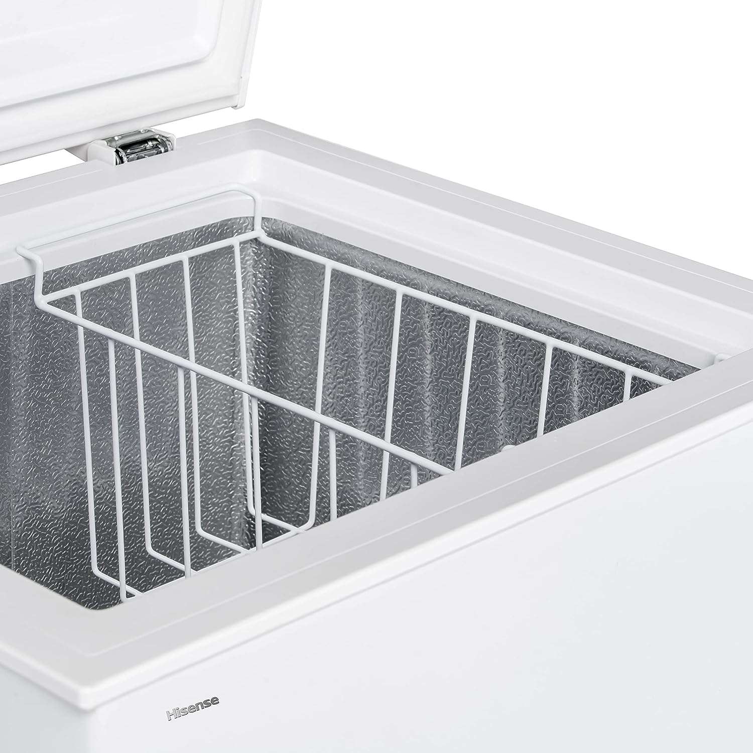 Hisense FT184D4AWF - Congélateur coffre horizontal, panier avec poignée, double fonction convertible en mode réfrigérateur, capacité nette 142 L, silencieux 38 dBA, blanc
