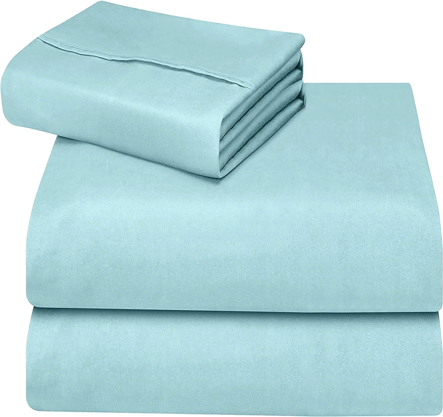 Utopia Literie Parure de Lit - Microfibre Brossée - Draps et Taies d'oreiller (Lit 150, Gris)